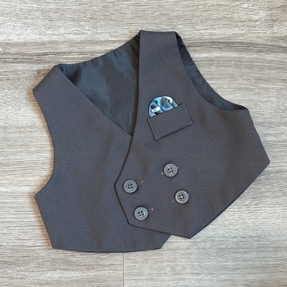 Baby boys suit and tie vest